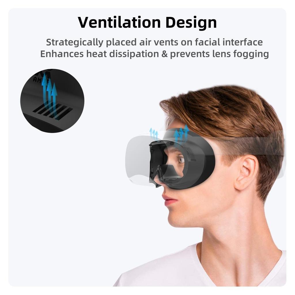 VR Face Interface Bracket Sponge Face Pad Replacement for Pico 4 / PICO 4 Ultra VR Headset Washable Sweat-Proof Leather Face Cover