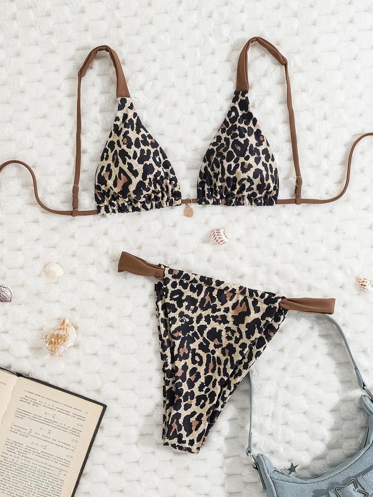 Neues Dreieck-Bikini-Set 2025 - Badeanzug mit Blumenprint, Push-Up & Brasilianischer Slip