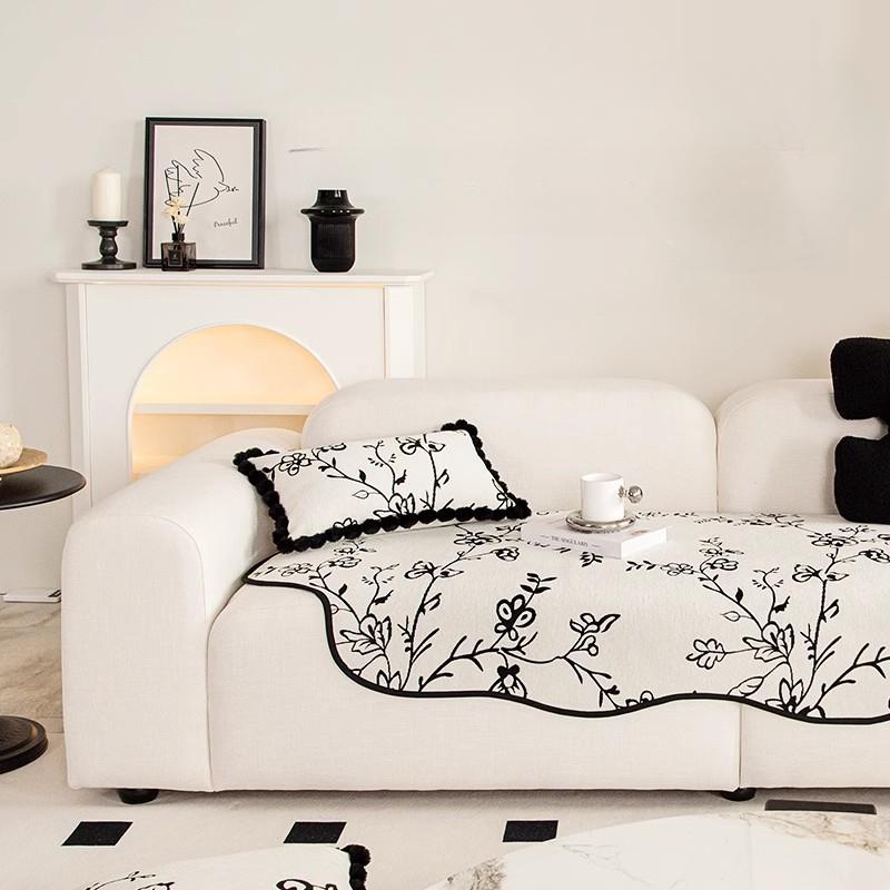 Special-Shaped Sofa Cushion Summer Four Seasons Universal Summer Seat Cushions Non-Slip Sofa Cover Cloth Light Luxury High Sense