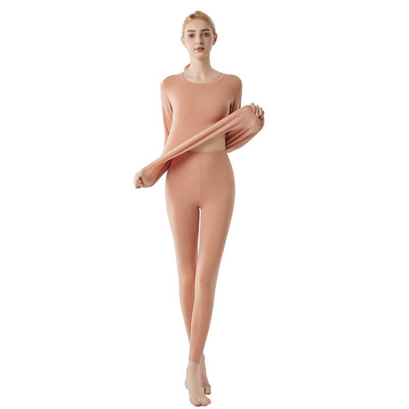 Women's Cashmere Fleece-Lined Heat-Generating Base Layer Leggings Set