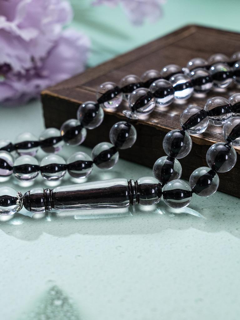 1 Stück 45er Tasbih Handgefertigtes Perlenarmband, 5 Farben optional, Mit arabischem Muster Anhänger, Muslimisches Gebet, Geschenk für Freunde