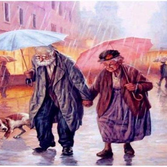 Diamantové plné diamantové výšivky DIY diamantová malba křížovým stehem krystal kulatý Starý párový obrázek