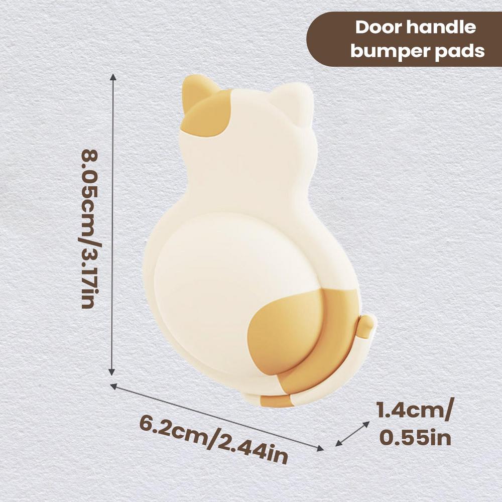 1 Stück Cartoon-Tier-Türknauf Wandprotektor Dekoratives Klebepad Schrank Kühlschrank Kopfteil Badezimmer Glas Schrank