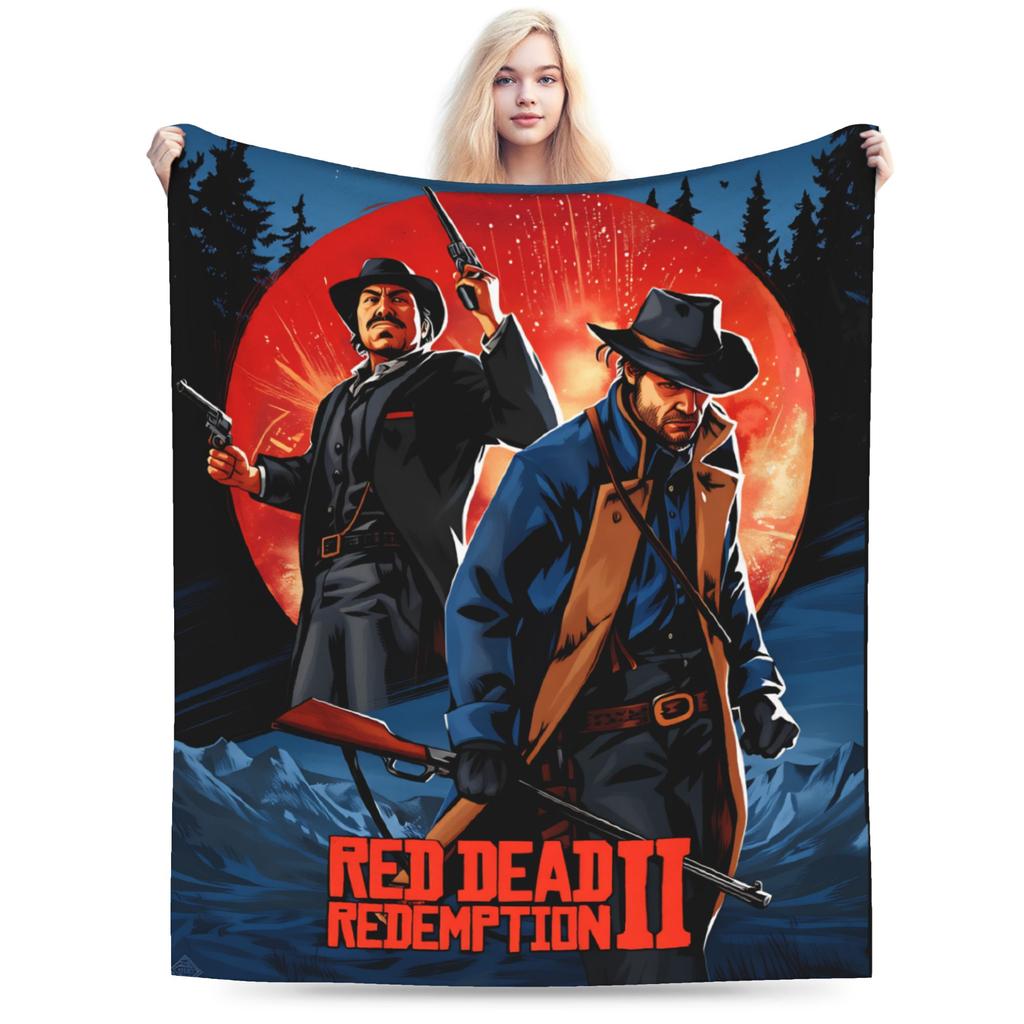 Arthur Morgan RDR Warm Soft Blankets  Boy Girl Plush Throw Blanket Couch Chair Flannel Bedspread Sofa Bed Cover