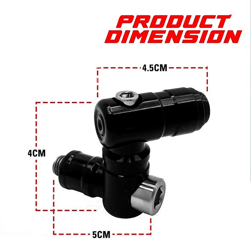 Motorcycle Side Mirror Folding Mechanism Cnc 360° Processor Universal Rearview Mirror Fully Adjusta