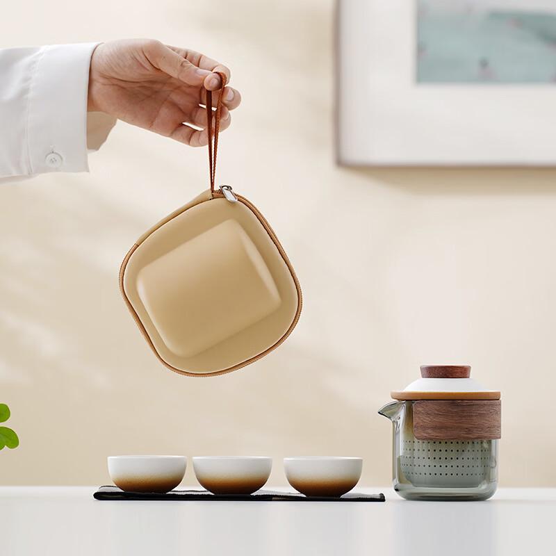 Portable Ceramic Kung Fu Travel Tea Set