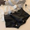 Women's Spring and Summer Lace Side Cotton 10A Antibacterial Extended Crotch Wrap Hip Flat Angle Briefs