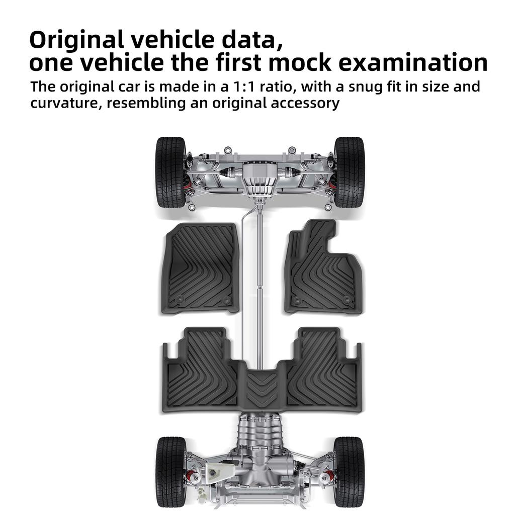 Smabee Right Drive for Lexus RX 2022-2025 RX350 RX350h RX500h Car Floor Mats Trunk Pad TPE 3D Foot Pad Cargo Liner All Weather