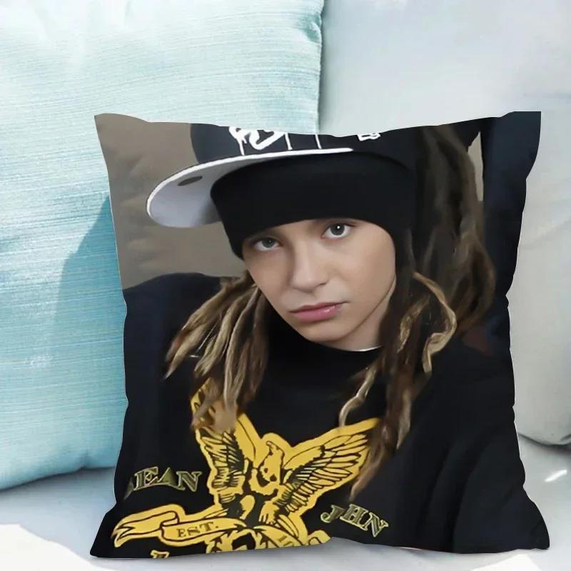 45x45 Poszewki na poduszki Tom Kaulitz Dwustronny nadruk Zestawy sof Pościel w rozmiarze Twin Ozdobne poduszki do salonu Poduszka