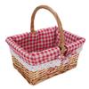 Picnic Basket Detachable Lining Vintage Spacious Capacity Hand Woven Basket for Camping Vegetable Picking