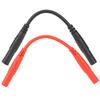 1 Pair 10cm 4mm Injection Molding Dual Female Head Banana Plug Cable Wire LineRed and Black