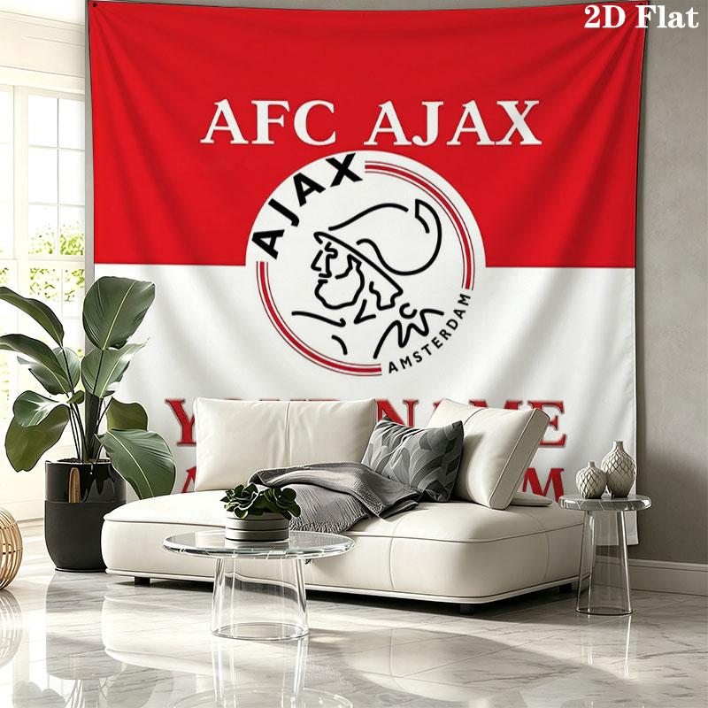AFC Ajax Custom Name Wall Tapestry Aesthetic Wall Hanging Printed Fabric Blanket Decorative Tapestries for Bedroom Living Room Home Decor
