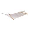 Mesh Hammock Brthable 350lb Load Bring Prevent Rollover Hand Woven Cotton Rope Hammock with Sprder Bar for Yard Patio