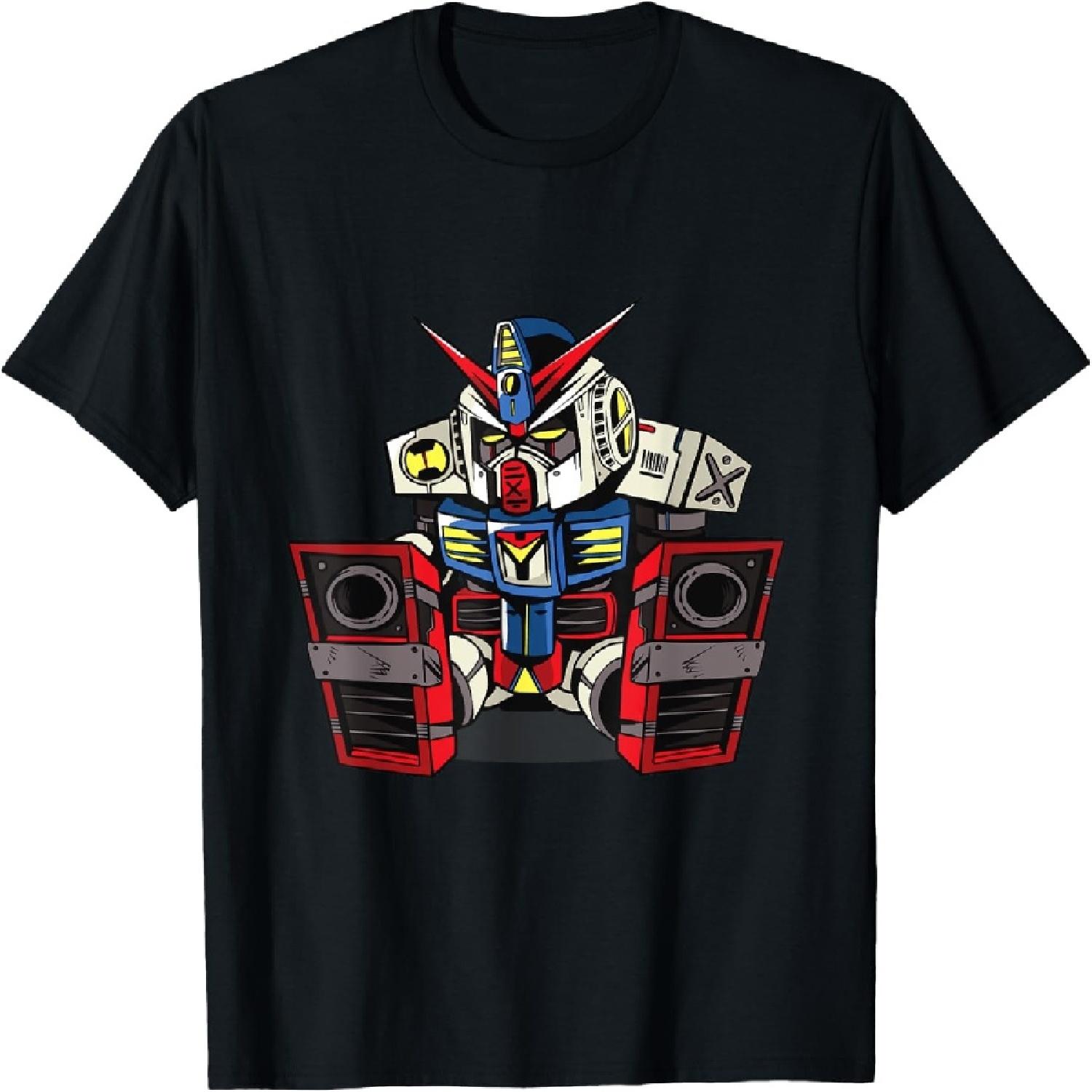 Sleepy Mecha Robot Science Fiction Anime T-Shirt S