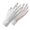 Womens UV Protection Driving Gloves With Flip Cover Breathable Nylon Mesh Anti-Slip Touchscreen Compatible