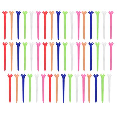 Tee-uri de golf din plastic durabil de 70 mm, suport pentru minge de golf cu rezistență zero, cu cinci dinți pentru antrenament sportiv