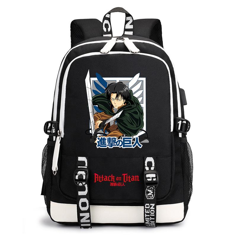 Attack on Titan Anime Print Student Backpack Casual Daypack for Boys Girls School Bag Lightweight Durable