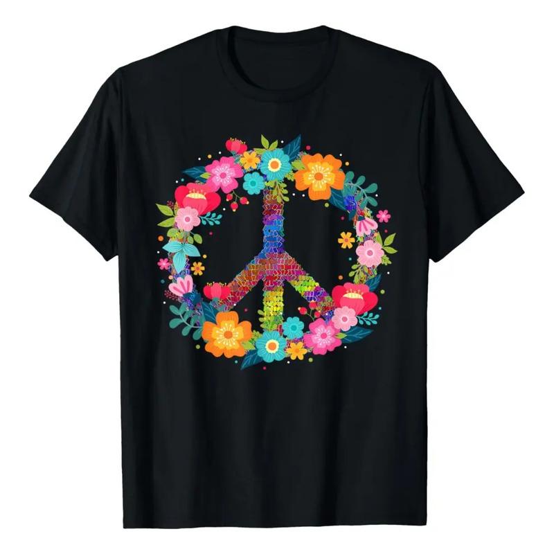 Camiseta Retro Peace Love Hippie Design De Los A?os 60 Y 70 S разноцветный