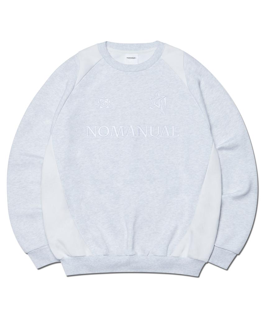 Nomaenyueol Emblem Sweatshirt - White Melange