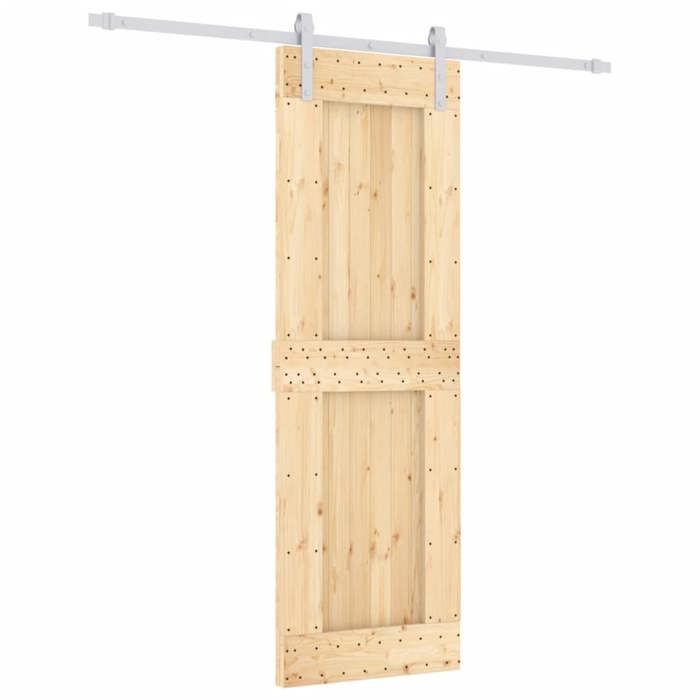VidaXL Porte coulissante et kit de quincaillerie 70x210 cm pin massif, porte intérieure, porte de grange intérieure 3203032