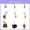 Funny Sand Sculpture Cat Keychain Cute Acrylic Bag Pendant 3.5cm Height