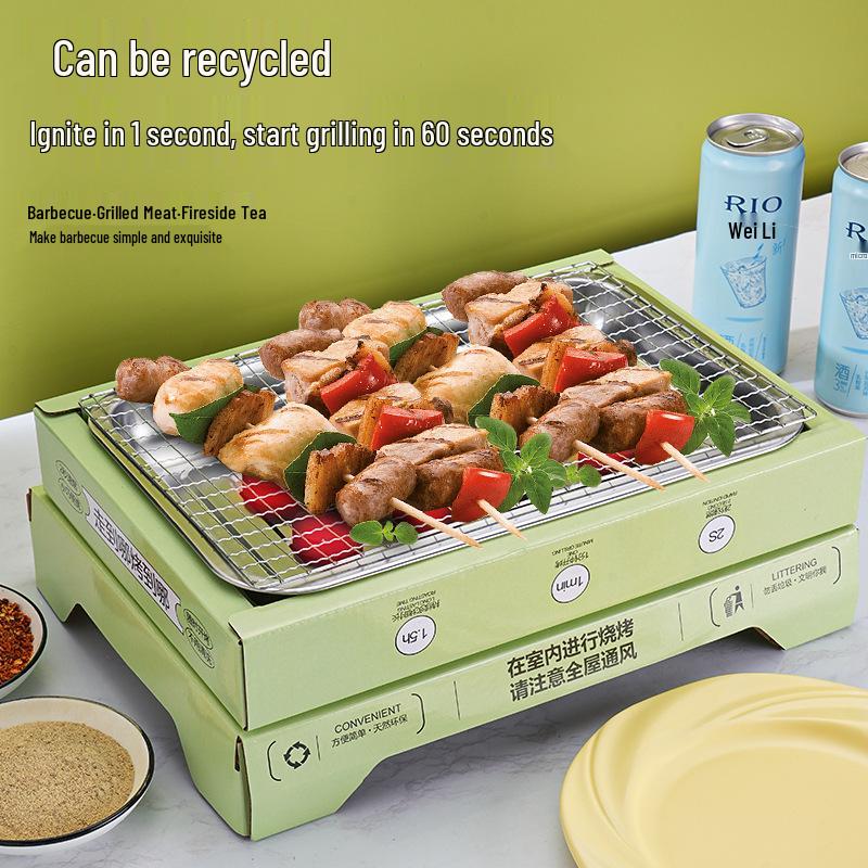 Portable Smokeless Charcoal Grill & Fire Pit for Tea Brewing and Outdoor BBQ.