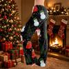 Women's Christmas Print Casual Pants with No Pockets for Holiday Lounging