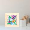 Art Puzzle Holder DIY Blank Clay Frames Painting Drawing Desktop Ornament Wooden Photo Holders Multi Size DIY Craft