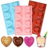 3PCS Heart Shaped Silicone Molds Nonstick Heart Chocolate Muffin Molds for Christmas Valentine's Day Candy, Brownies, Tartlets, Soaps, Pudding, Desser