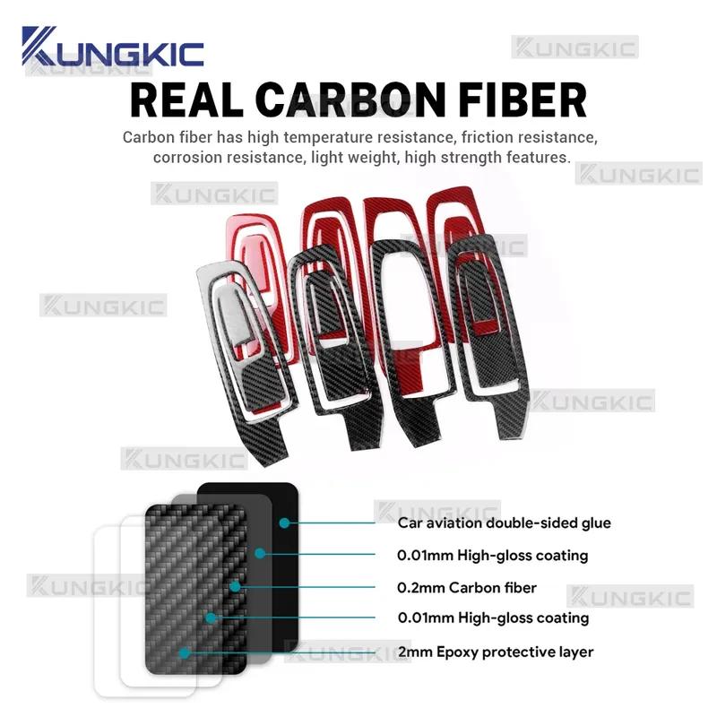 For Subaru Forester SK      2024 LHD RHD Real Soft Carbon Fiber Car Window Lift Button Panel Trim Sticker