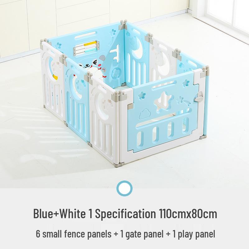 Folding Children's Playpen: Indoor Playground & Baby Crawling Mat with Safety Walker Guardrail