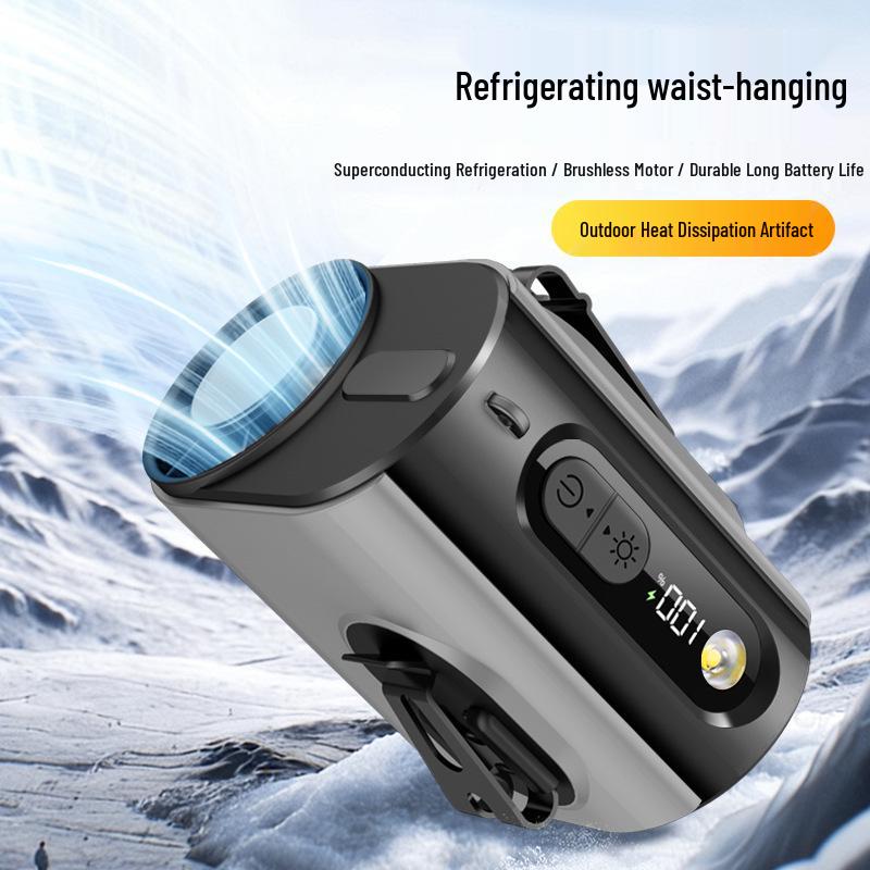 

Portable 2026 USB Cooling Clip-on Fan with Ice Pack - Lightweight, High-Speed, Easy-to-Carry Outdoor Waist Fan Cross-border Bestseller