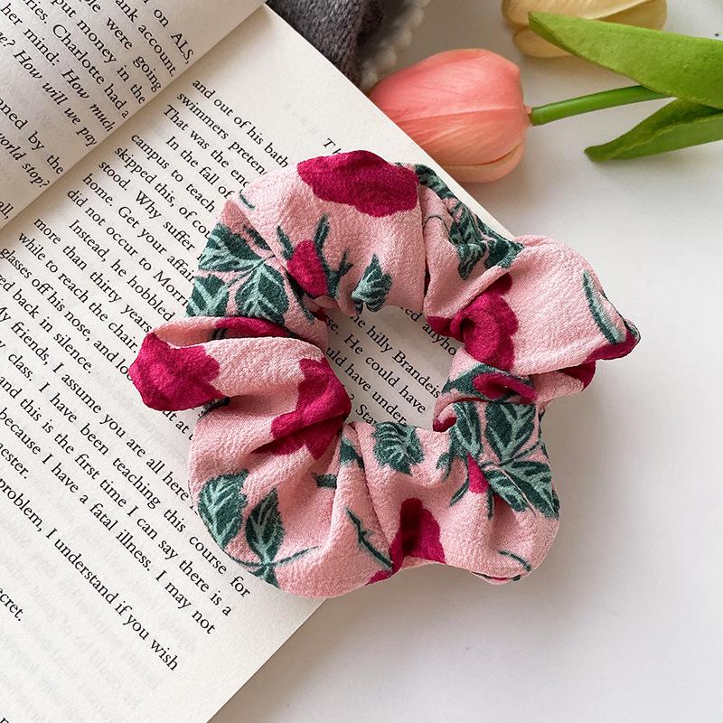 

Винтажный французский розовый помятый набор повязки на голову и резинки для волос с сушеной розой