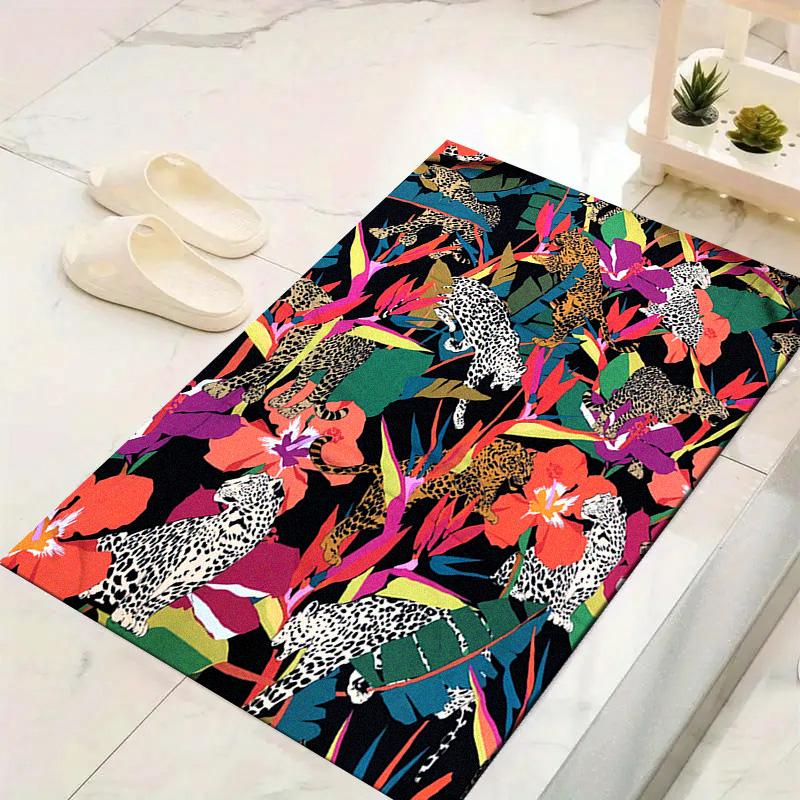 Jungle Leopard Carpet Rug for Living Room Bedroom Home Sofa Decoration,Kids play Non-slip Floor Mat