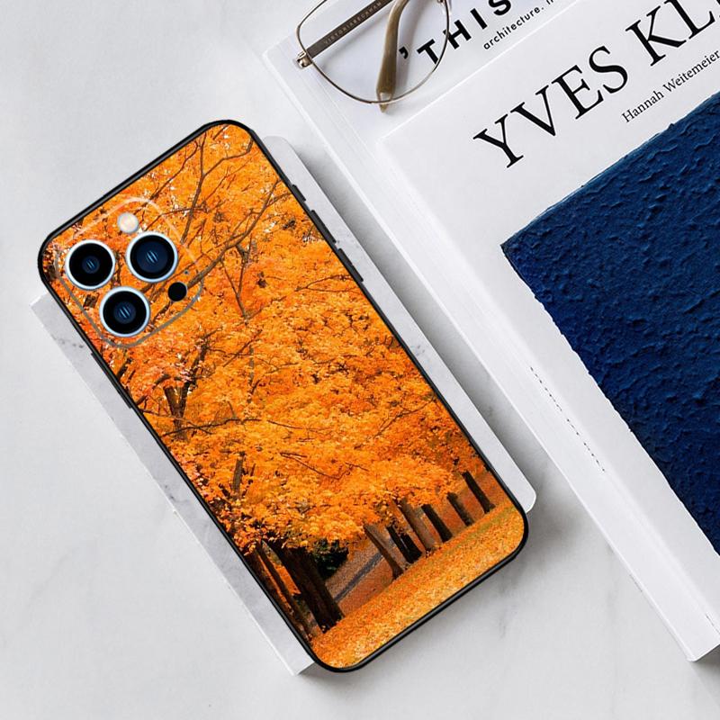 Autumn Leaves Case For iPhone 17 Air 15 14 13 12 11 16 Pro Max Mini 15 16 Plus 16e Funda Silicone Cover