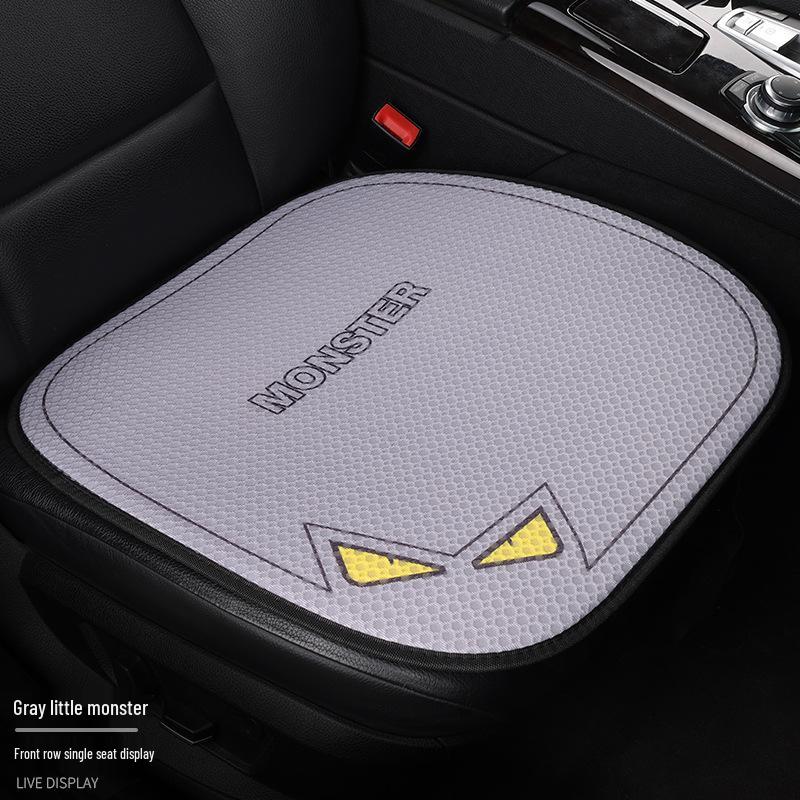 Universal Cartoon Linen Car Seat Cushion - Warm, Stylish, Four Seasons Comfort