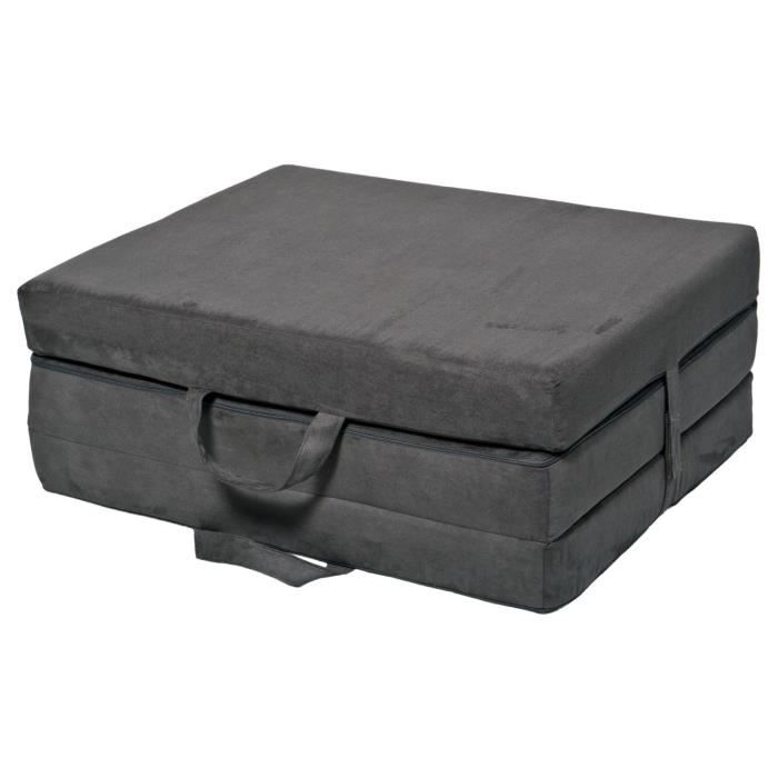 Saltea pliabilă saltea oaspete 200x80x10 cm gri