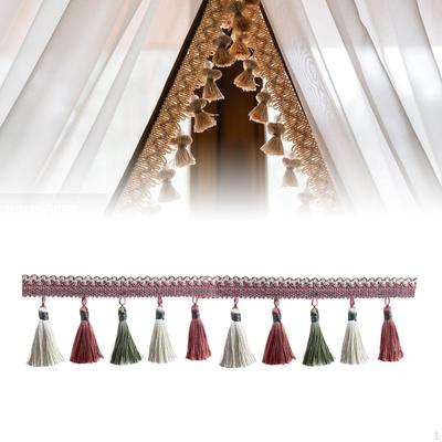 Long Fringe Trim Polyester Chainette Tassel Lace for Lamp Shade DIY