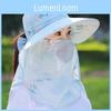 Sun Protection Wide Brim Hat For Women With Breathable Polyester Fabric And Floral Design For Summer Sunshade
