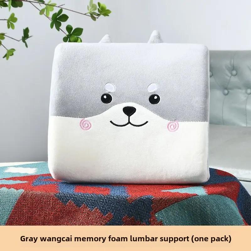 Updated Cartoon Headrest Pillow Charming Headrest Plush Cartoon Animal Car Lumbar Support Pillow Creative Car Neck Pillow Accessories