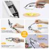 2 In 1 Garlic Crusher Slicer Stainless Steel Garlic Masher Squeezer Manual Press Multifunction Grinding Tool Kitchen Accessories