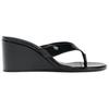 Zara Slip-On Open-Toe Patent Wedge Heels Flip-Flops Women Footwear Black 3349510800