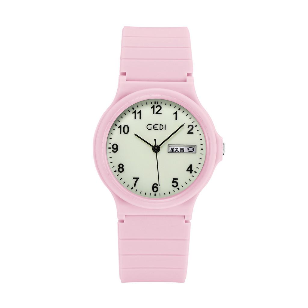 

Gadi Ladies Watch Silicone Band Water Resistant Quartz Fashion For Women розовый