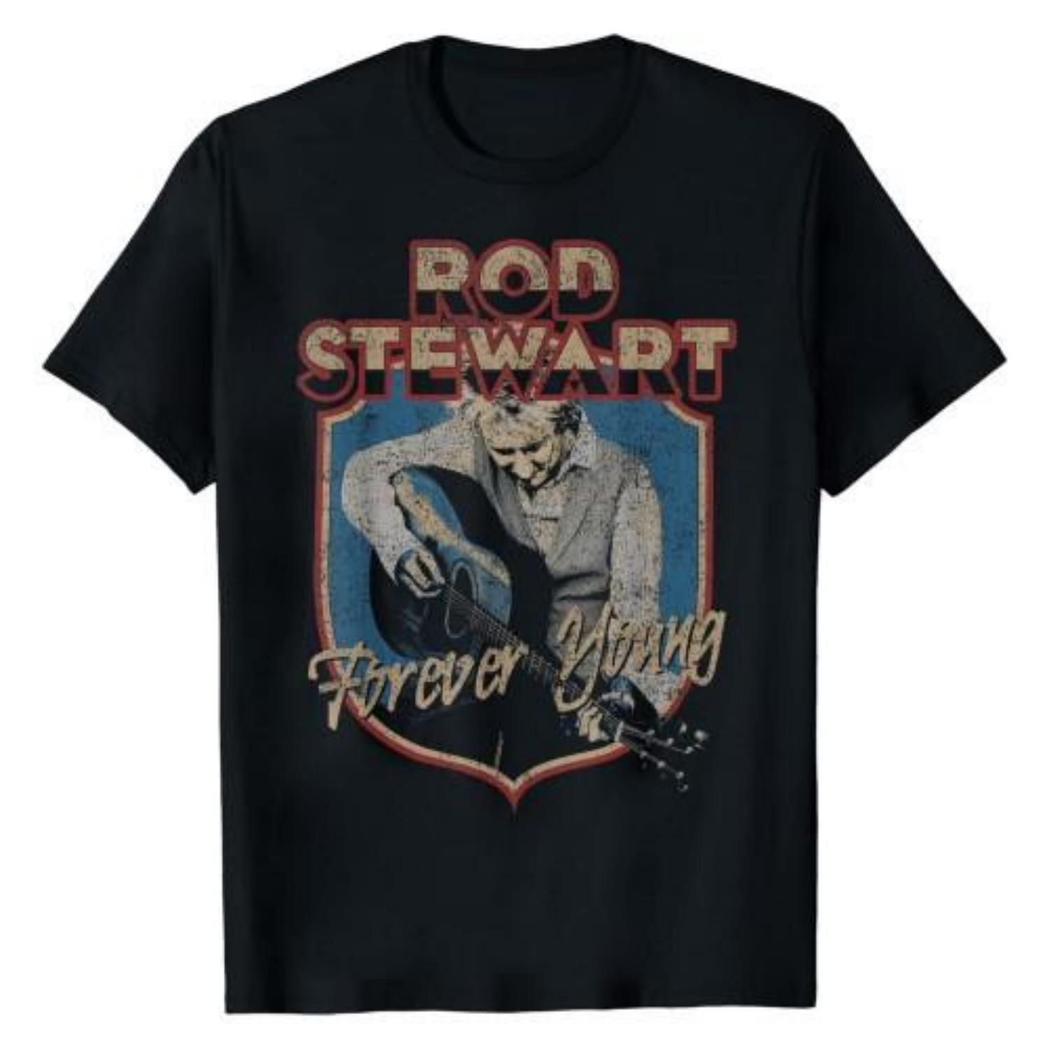 

Rod Stewart Unisex Adult Forever Crest Cotton T-Shirt S чёрный