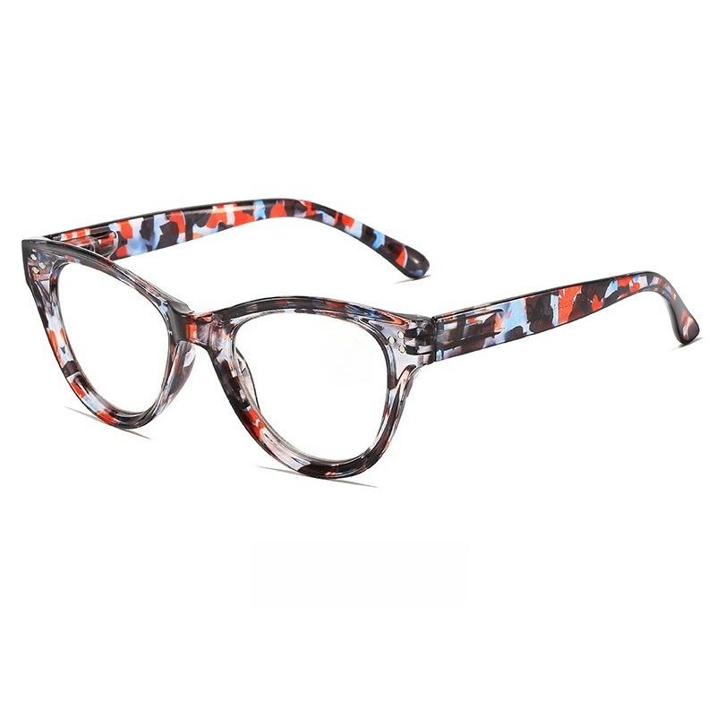 Large-Frame Cat-Eye Presbyopia Glasses Women's INS Style Blue Light Blocking Reading Glasses with Plus Diopters 0 To +4.0