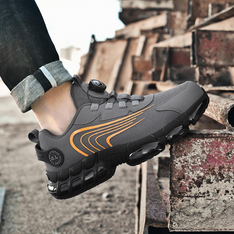 Men's Military Tactical Boots Army Boots Men Side Zipper Military Boots Men Anti-Slip Ankle Boots Work Safety Shoes Hiking Shoe