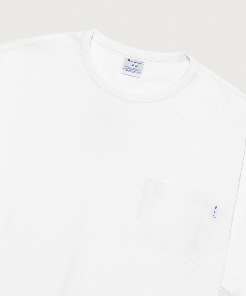 CHAMPION C Logo Uni Pocket Short Sleeve T-Shirt White