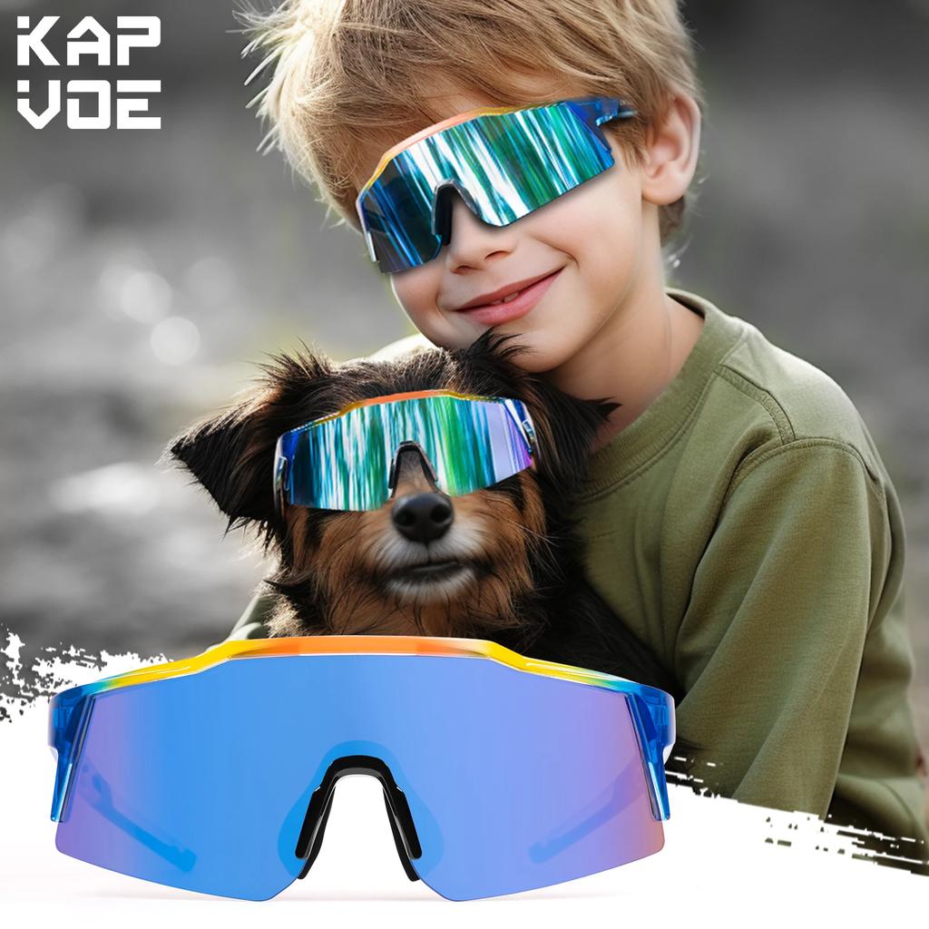 Kapvoe Girls Photochromic Sunglasses Child Sports Glasses for Skating Cycling Glasses Kids UV400 Boys Fashion Bike Goggles Cool