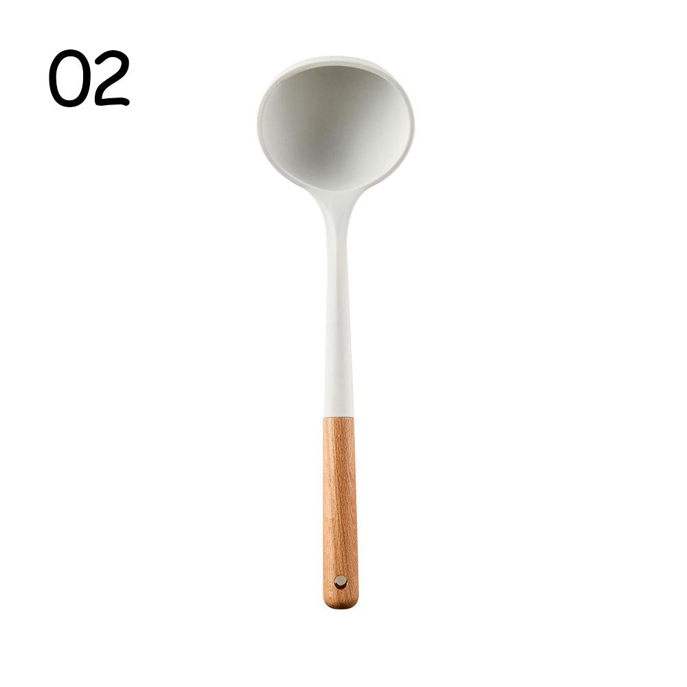 Conjunto de utensílios de cozinha de silicone antiaderente, espátula, batedores de ovos, pá, cabo de aço inoxidável, conjunto de utensílios de cozinha