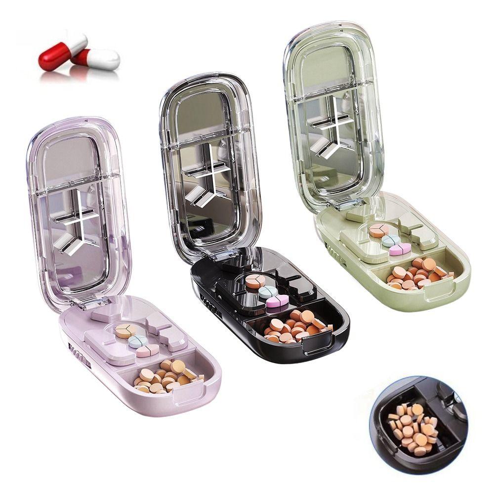 Dustproof Quartering Pill Cutter Divider Organizer Medicine Pill Cutter  for Small or Large Pills